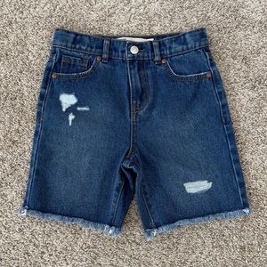NWOT Signature by LEVI Strauss loose shorts Distressed Blue Jeans Shorts girls 6
